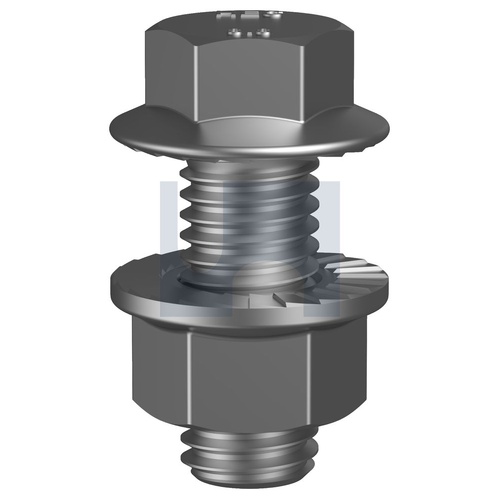HDG 8.8 SERR FLG KIT: M10 X 25