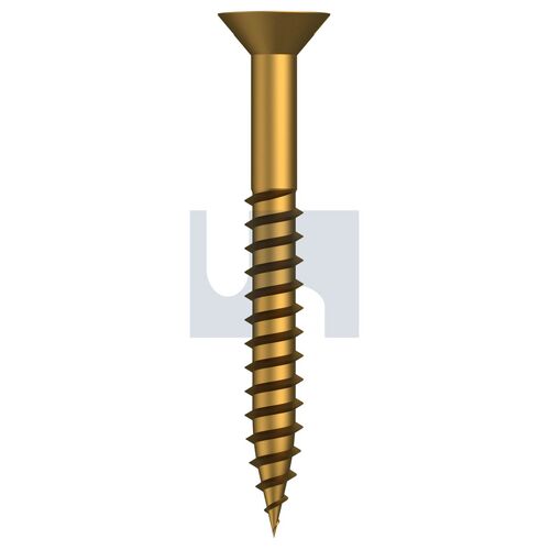 BRASS WOOD CSK SL: #12 X 2